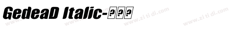 GedeaD Italic字体转换